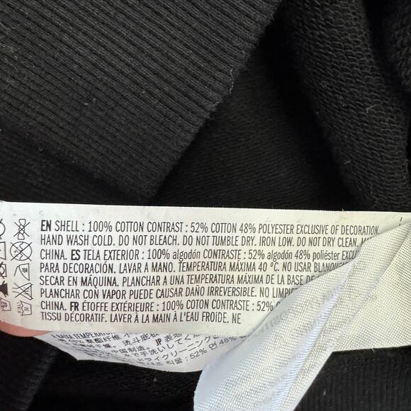 Endless Rose Sweatshirt Womens Small Black Bonjour Lettering Beads Pullover - Picture 8 of 12